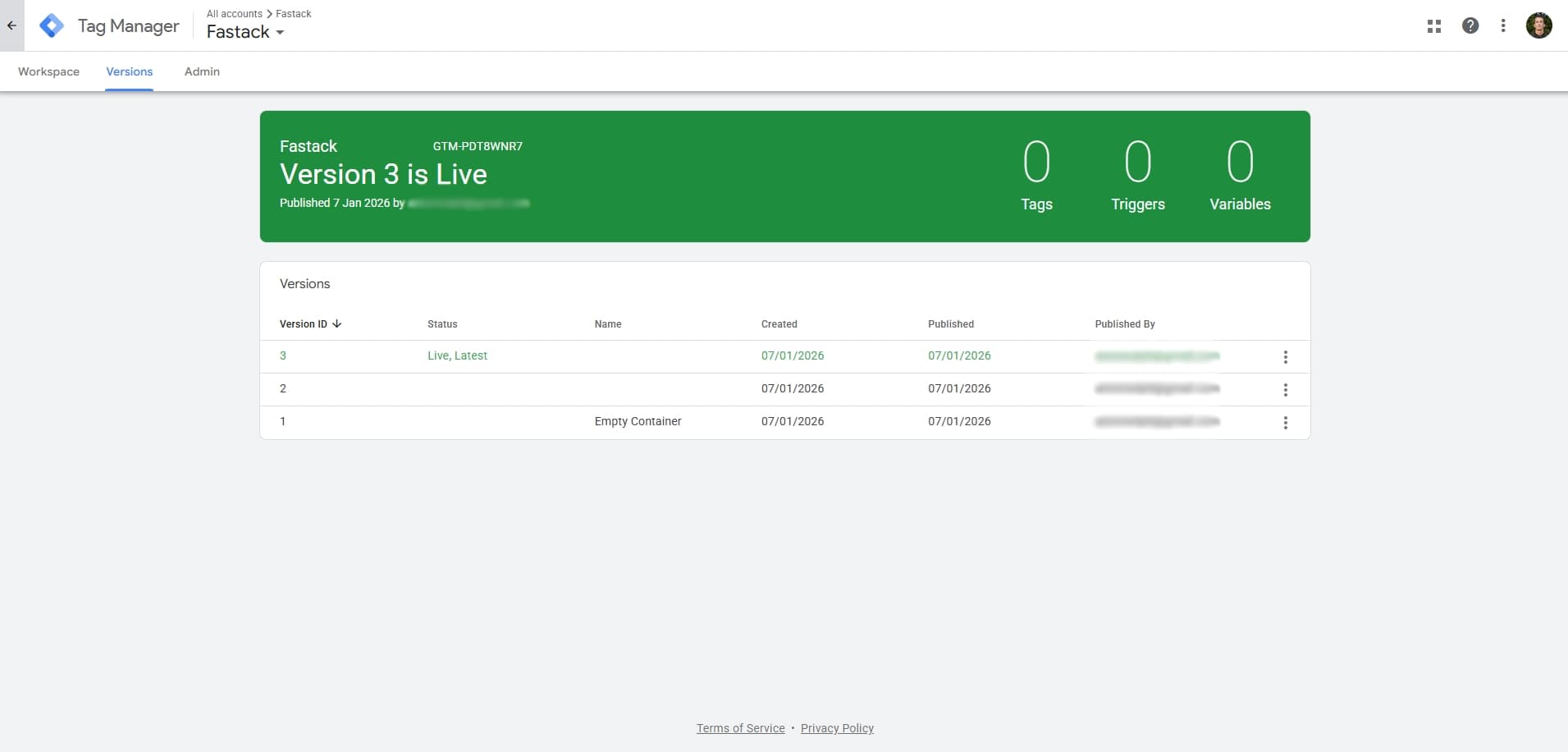 Google Tag Manager Live